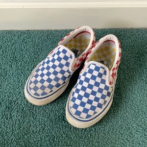 Multi Colored Checkered Vans